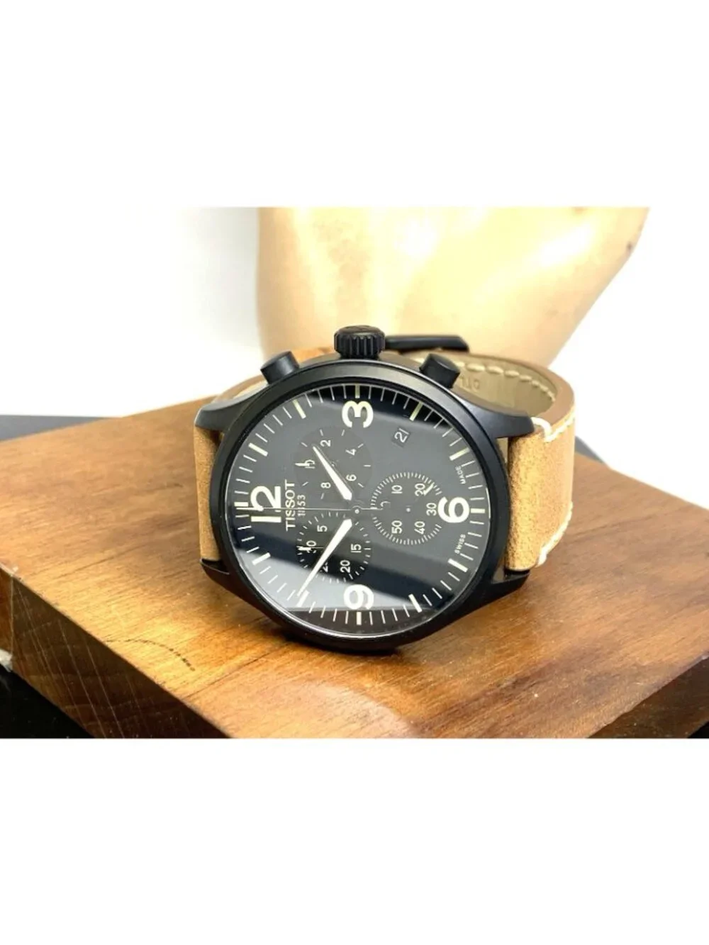 Tissot Men's Watch Swiss Quartz Chronograph 45mm Brown Leather T1166173605700